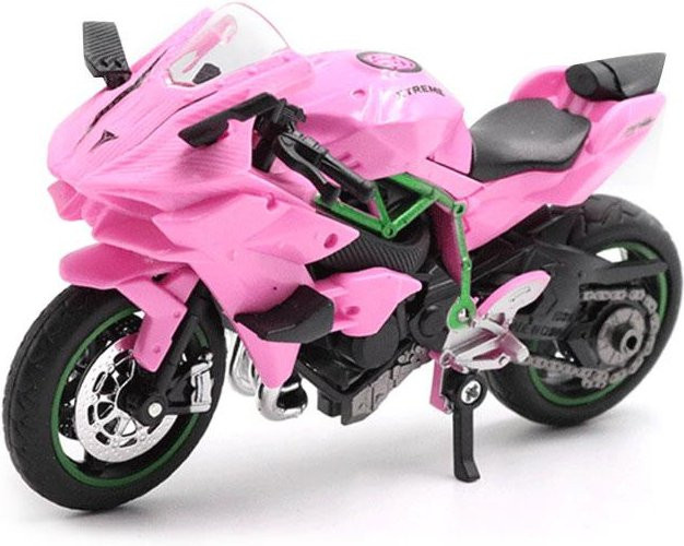 Linyi toy car Motorradmodell mit Anhänger, Schiebefahrzeugmodell, Metall, ab 4 Jahren - Bild 1
