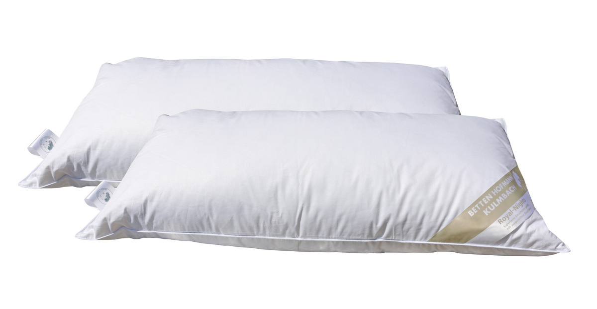 2er-Set Betten Hofmann Premium 3-Kammer Daunenkissen, Weiß, B/T/H: 80 x 40 x 0 cm - Bild 1