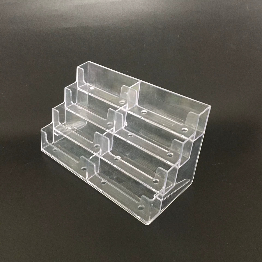 JESJELIU Visitenkartenhalter aus Acryl transparent Desktop Kartenbox zur Aufbewahrung und Organisation von Visitenkarten und Broschüren - Bild 3
