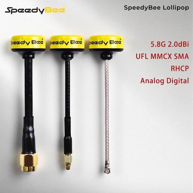 SpeedyBee 5.8G FPV Lollipop Antenne 2.0dBi mit UFL oder SMA Anschluss für Analog- und Digitaldrohnen - Bild 1