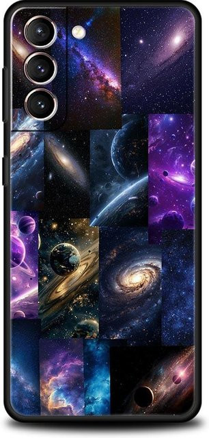 Univers Sternenhimmel Mond Handyhülle für Samsung Galaxy S26 S25 S24 S23 S22 S21 FE Ultra Plus 5G aus weichem TPU - Bild 1