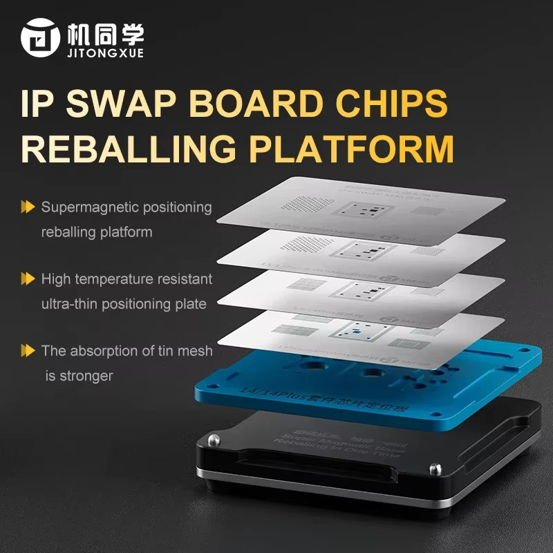 Jitongxue 17 in 1 IP-Swap-Board Chip-Balling-Plattform-Kit für iPhone 8-15-Serie Handy-Reparatur-Tool - Bild 2