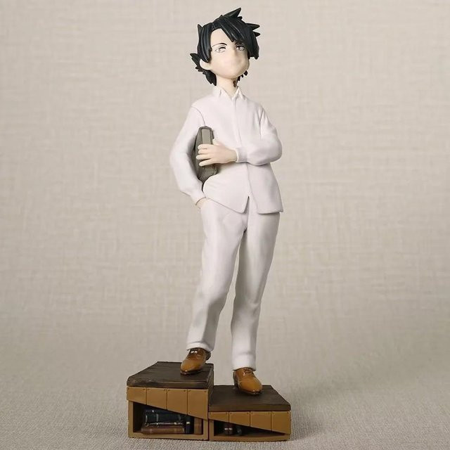Yiran toy 1 The Promised Neverland Norman Emma Ray, Actionfigur, 1/8 Maßstab, mit Bücherregal Basis, weiß - Bild 1