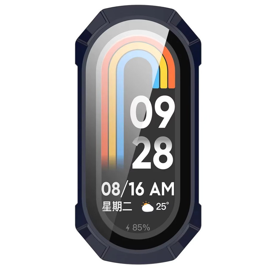 Xiaomi Smartwatch Zubehör, Hülle und Displayschutzfolie für Mi Band 8, Schwarz, Blau - Bild 3