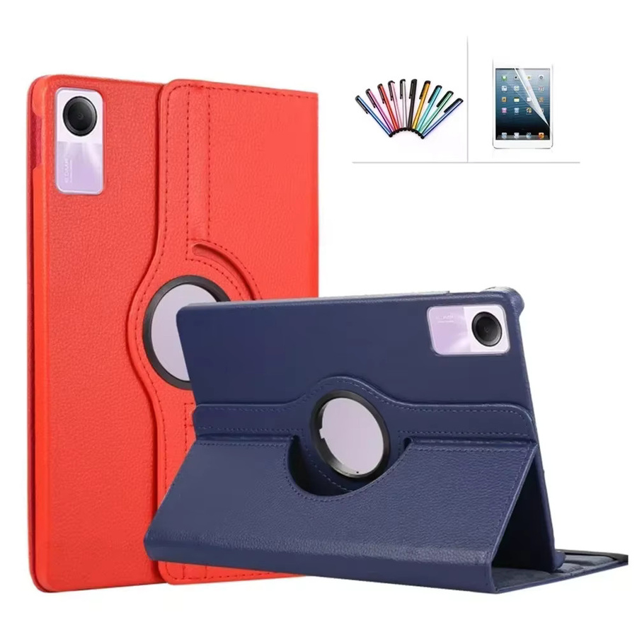 Xiaomi Redmi Pad SE 2023 Schutzhülle aus Leder mit 360 Grad Rotation in Blau - Bild 6