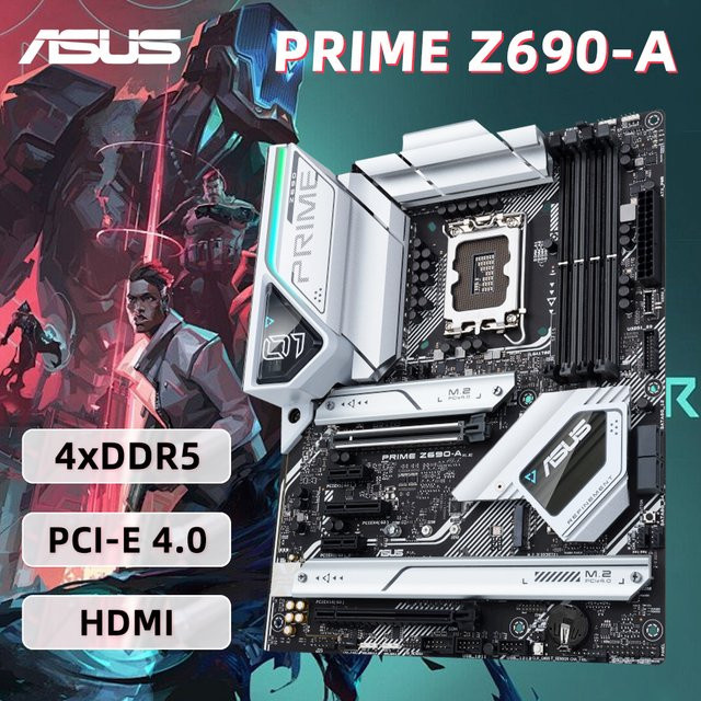 Asus PRIME Z790-A Motherboard mit LGA 1700-Sockel für Intel Core Prozessoren und DDR5 Support in Silver - Bild 1