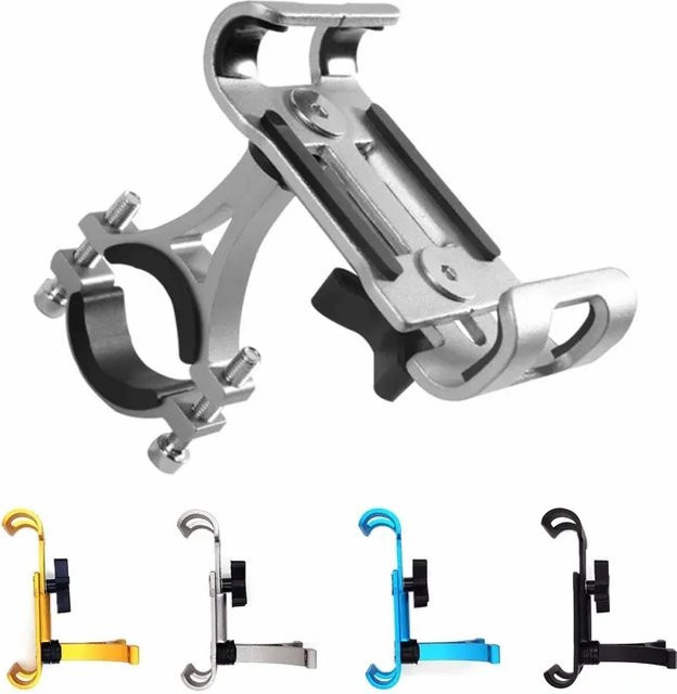 Fomscvka Metall-Fahrrad-Handyhalterung in Blau, universelle rutschfeste Halterung für MTB und Motorrad-Lenker - Bild 1