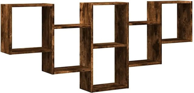 vidaXL Wandregal aus Holzwerkstoff in Räuchereiche, Braun, B: 159 cm, H: 66 cm, T: 18 cm - Bild 1