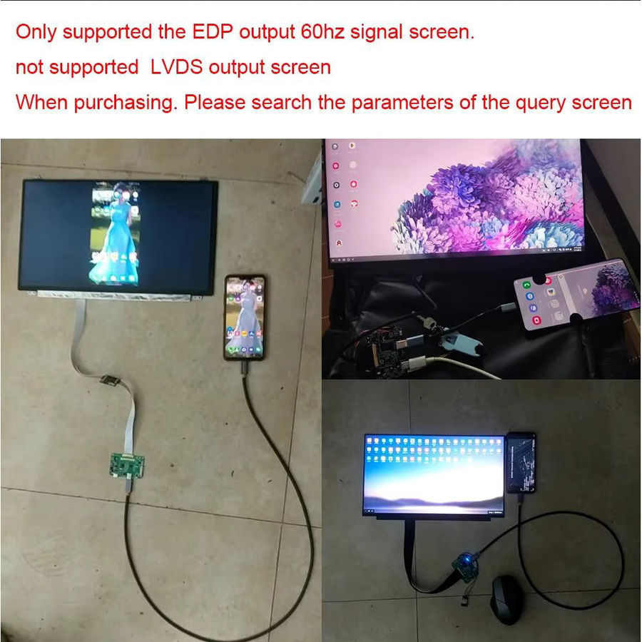 DYKBmetered ISDN Typ-C zu EDP Treiberplatine für 2K und 4K LED LCD Projektor und Display mit 30PIN oder 40PIN Anschluss für Laptop, Notebook und Mobiltelefon - Bild 2