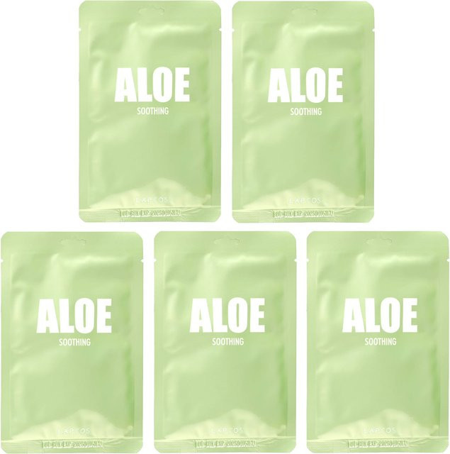 Lapcos Aloe Soothing Sheet Mask Set, Aloe Vera, 5 x 33 ml, Unisex - Bild 1