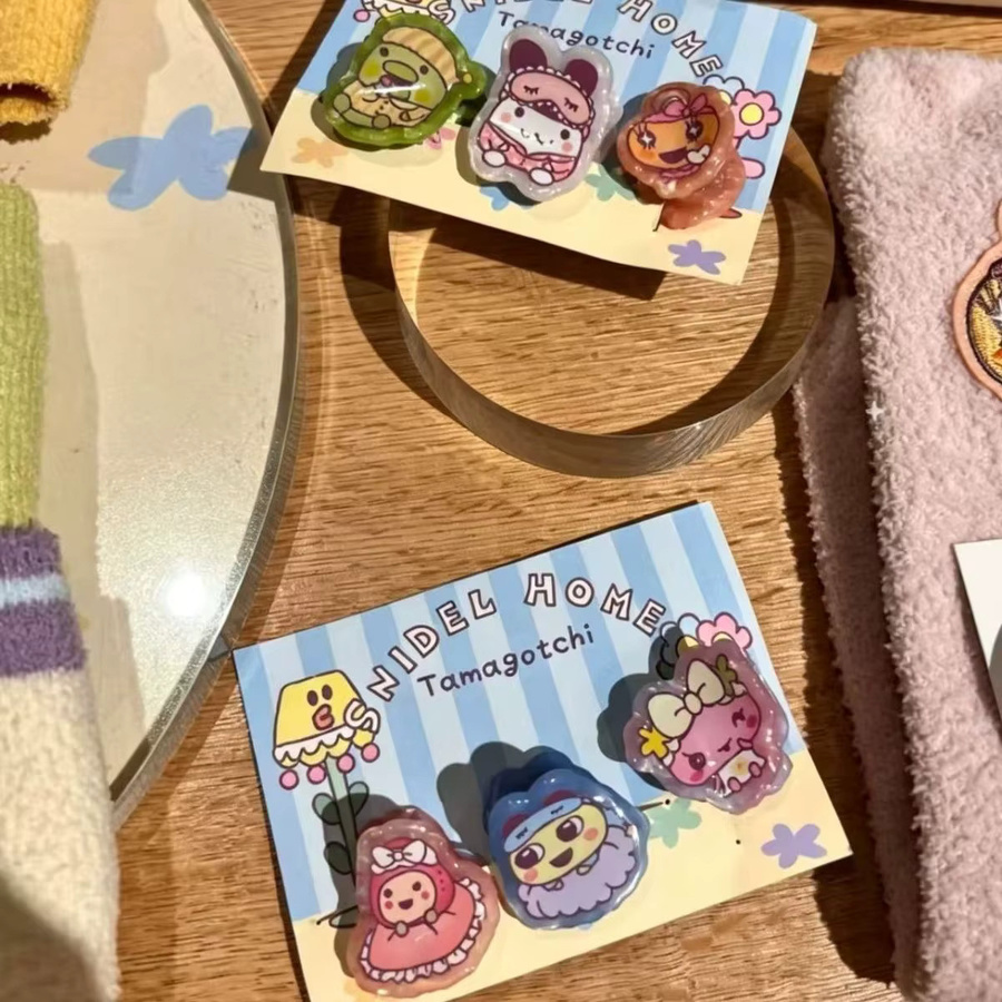 Tamagotchi Haarspange, Acryl, Entenschnabel-Haarspange - Bild 3