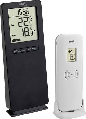TFA Dostmann LOGOneo Funk-Thermometer digital Schwarz - Bild 1