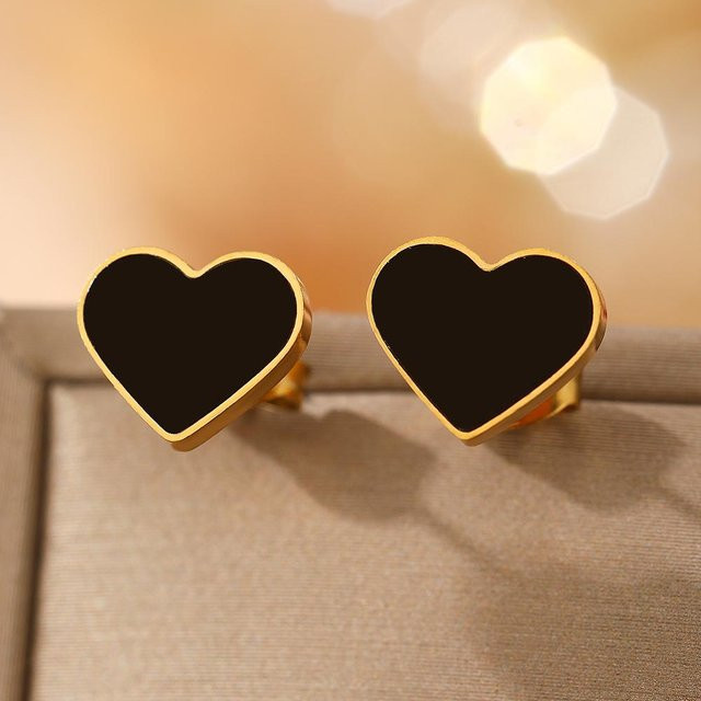Lucky Star Jewelry Ohrringe Edelstahl, Schwarz, Zirkonia, Damen - Bild 1