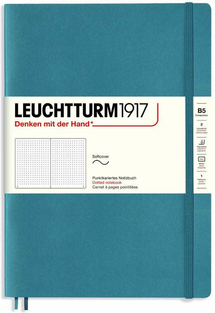 LEUCHTTURM1917 Notizbuch Composition dotted Softcover B5 Stone Blue - Bild 1