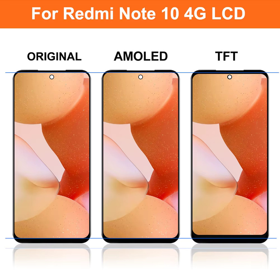 Xiaomi Redmi Note 10 4G LCD Display Touchscreen mit Rahmen in Schwarz, 6.43 Zoll - Bild 4