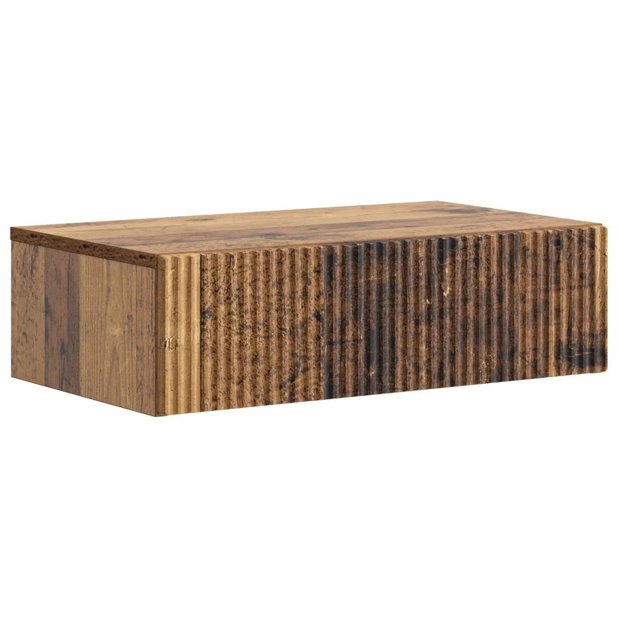 vidaXL Wandmontierter Beistelltisch aus Holz in Braun, B/T/H: 59 x 34,5 x 17 cm - Bild 2