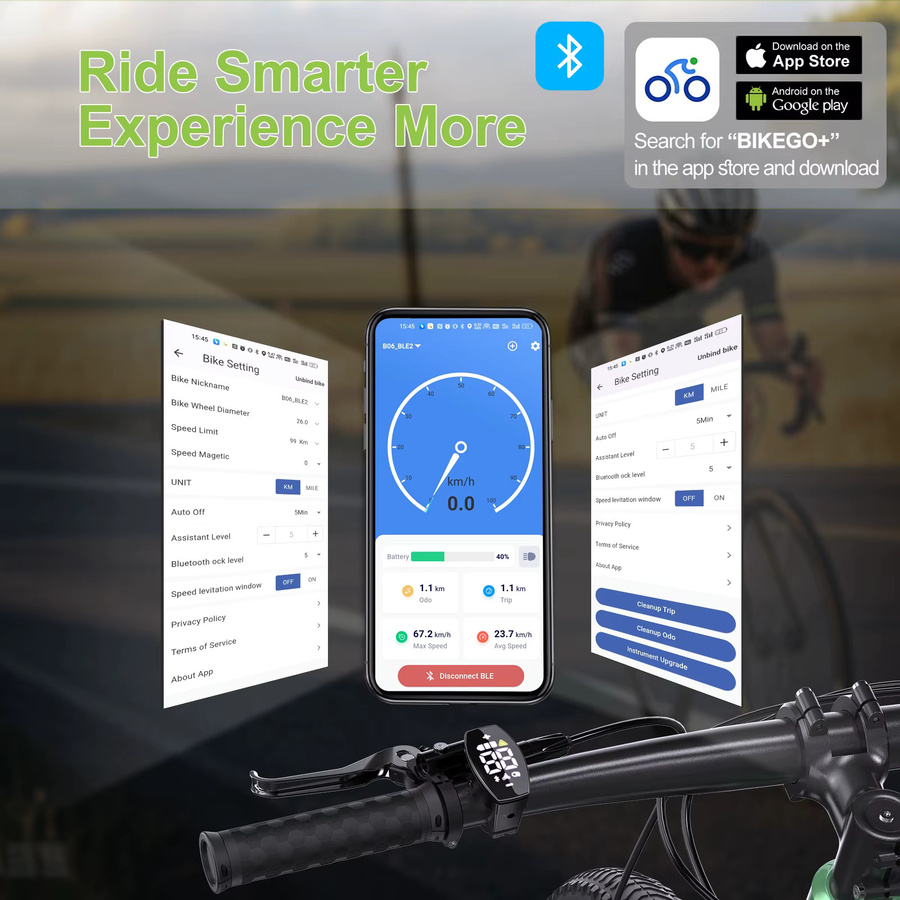 Bafang E-Bike Display VD03 mit HD LED-Bildschirm und CAN-Protokoll für Bafang Mittelmotoren, Farbe: Schwarz, 5-Pin Dreieckstecker - Bild 3