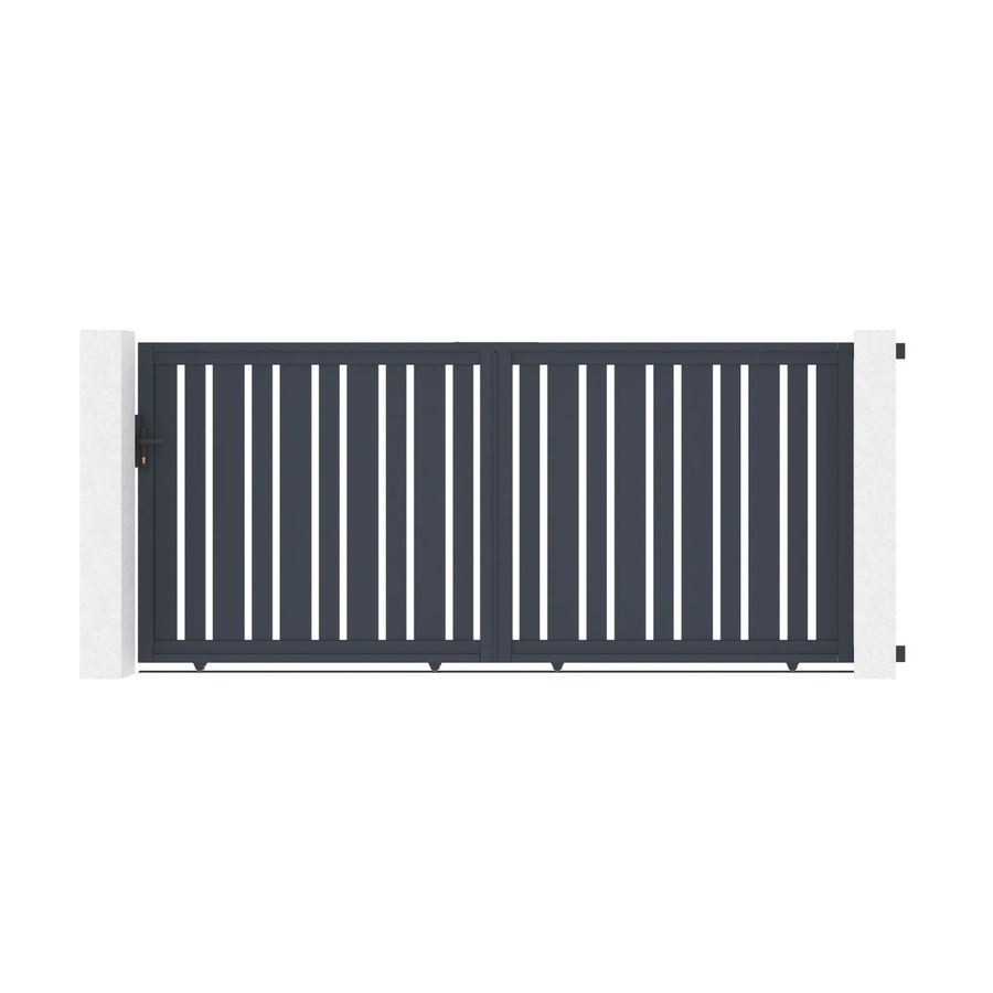 Casanoov Elektrisches Schiebetor Veymont aus Aluminium in Grau mit Ranger C300 Motorisierung, Breite: 350 cm, Höhe: 160 cm - Bild 2