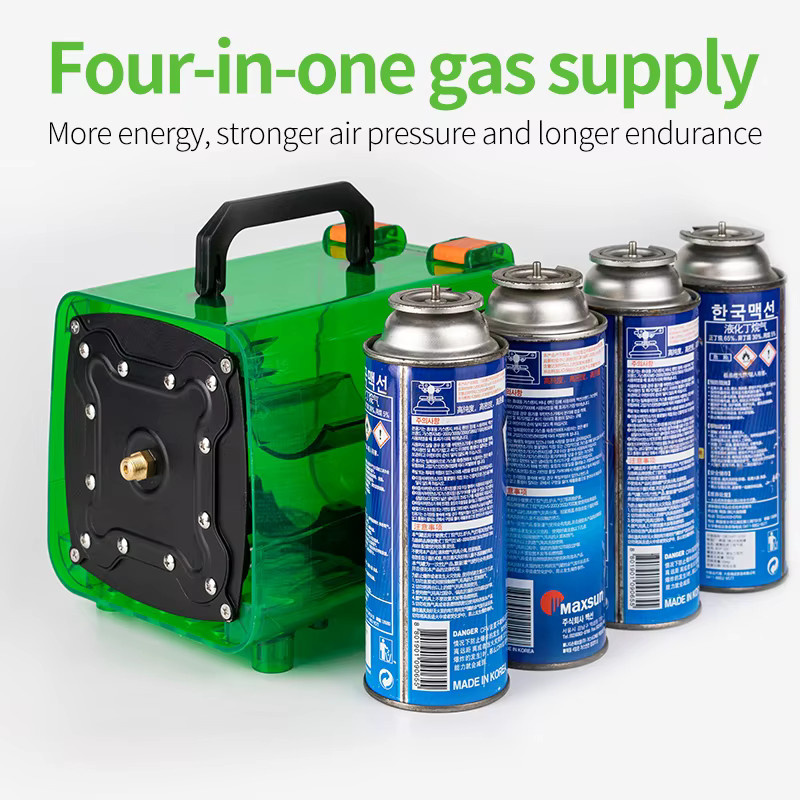BRS Outdoor Camping Energieversorgungsgerät BRS-Q5 4-in-1 Gaspropan-Tank Flaschenhalter in Grün - Bild 2