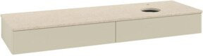 Villeroy & Boch Waschtischunterschrank Antao mit Beleuchtung, Grau lackiert, B/T: 160 x 50 cm - Bild 1