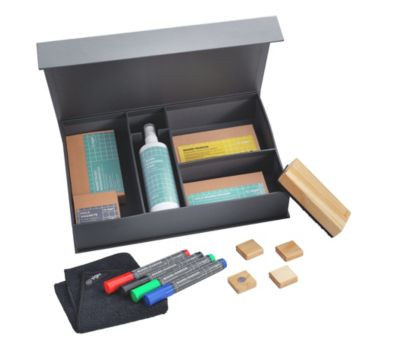 Sigel Starterset für Whiteboards und Glas-Magnettafeln, 12-teilig, Multicolor mit Spray - Bild 2
