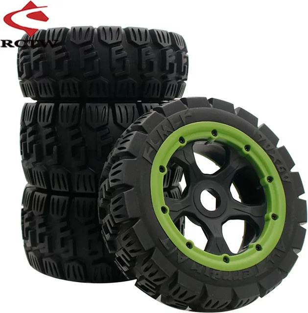 TOP SPEED RC WORLD All Terrain Reifen-Hinter- oder Vorderradreifensatz, Schwarz, Gummi - Bild 1