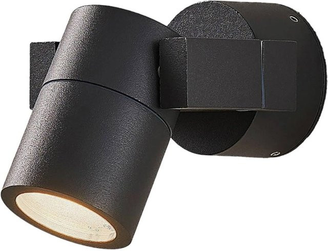 Lucande Außenleuchte Kavuna Wandleuchte aus Aluminium in Schwarz, modern, IP54, GU10, verstellbar, Höhe: 11,5 cm, Breite: 9,5 cm, Tiefe: 6,0 cm - Bild 1