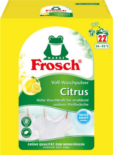 Frosch Vollwaschmittel Pulver Citrus 1,45 kg - Bild 1