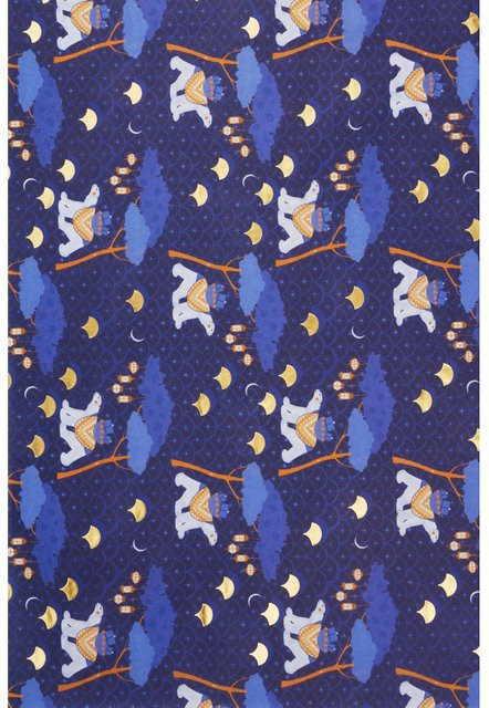 Décopatch Hot-Foil Papier Eisbär in Gold und Blau mit glänzendem Finish - Bild 1