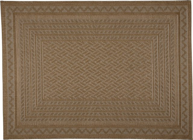LIVARNO In-/Outdoorteppich rechteckig in Braun mit Maßen B: 170 cm, T: 120 cm - Bild 1