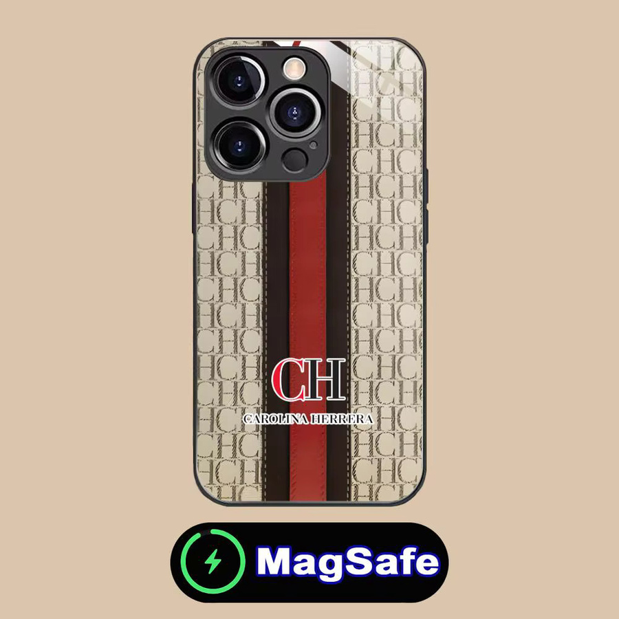 Mode CH MagSafe Glas Handyhülle für iPhone 11 bis 17 Pro Max Plus Mini in Schwarz - Bild 2
