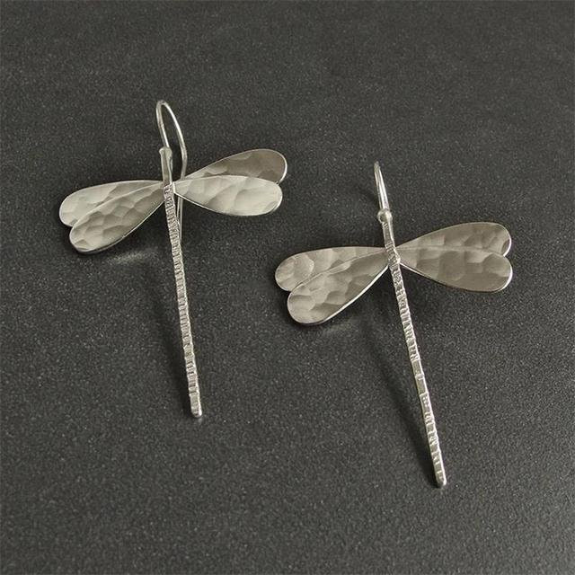 YIRAN Jewelry Ohrringe, Libelle, Zinklegierung, gray, Damen - Bild 1