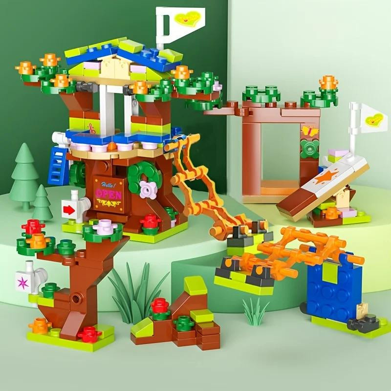 Affenmann Baumhaus Modell, 6 in 1, Bausteine, 152 Teile, ab 6 Jahren - Bild 4