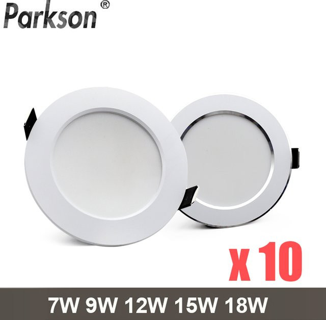 PARKSON 10er Set Runde LED Einbau Deckenstrahler Weiß Wasserdicht - Bild 1