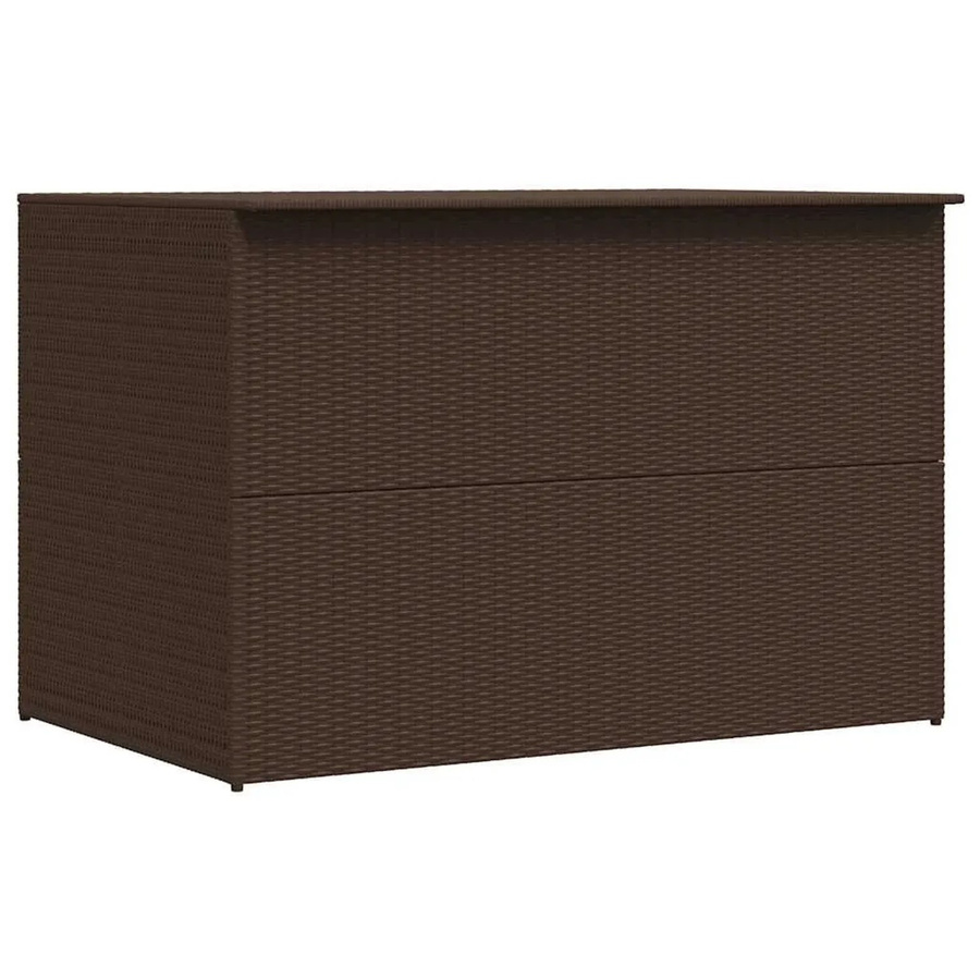 Furnicato Garden-Auflagenbox aus Poly-Rattan in Braun mit pulverbeschichtetem Stahl-Rahmen, B/T/H: 150 x 100 x 100 cm - Bild 2