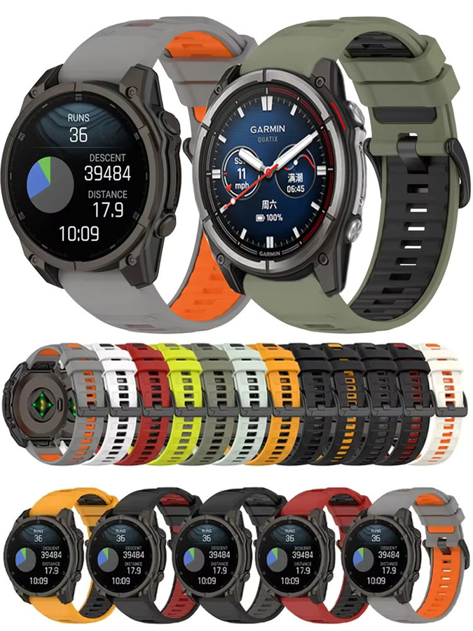 Garmin Uhrenarmband Silikon, Schwarz, Unisex - Bild 4