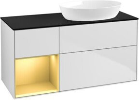 V&B Waschtischunterschrank Finion mit Wandbeleuchtung, Weiß lackiert, Breite: 120 cm, Tiefe: 50,1 cm, Höhe: 50,1 cm - Bild 1