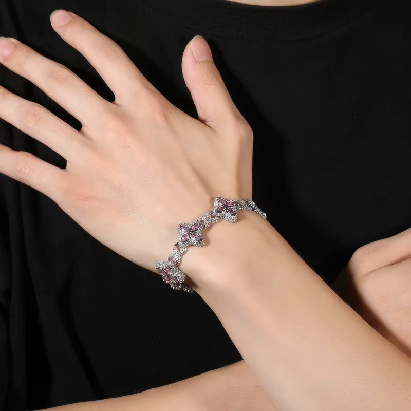 LOVE&NAME Armband, Blumen-Zirkon, mehrfarbig, Damen - Bild 3