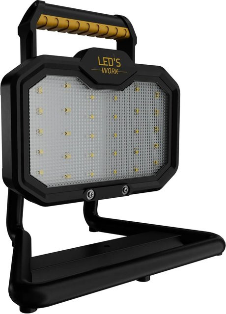LED's Work Akku Arbeitsleuchte 20W mit 2000lm, 4000K Kaltweiß, IP54 und IK06, Schwarz - Bild 1
