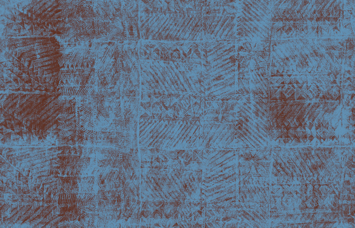 Mindthegap Tapete Samoa in Chocolate mit abstraktem Ethnic-Design in Braun und Blau - Bild 1