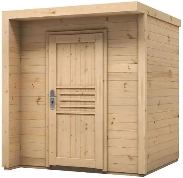 Alpholz Gartenhaus Bratek Flachdach Unbehandelt B/T/H: 204 x 202 x 229 cm - Bild 1