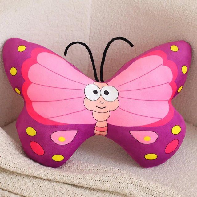 Yiran Health & Beauty Schmetterlings-Plüschkissen-Spielzeug, Rosa / Pink - Bild 1