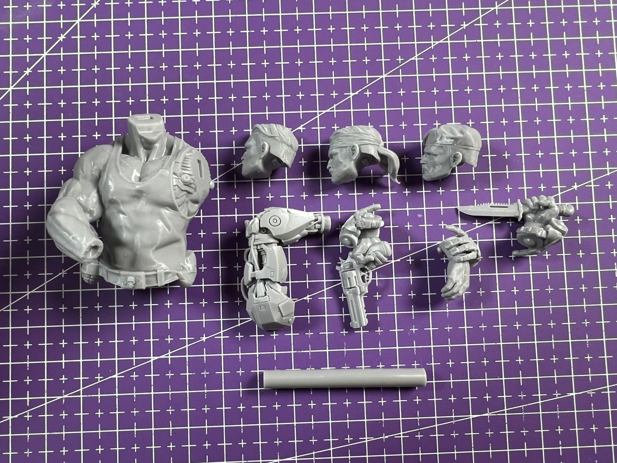 EVANOVM Alien-Roboter-Krieger, Sci-Fi-Charakter, 52 mm Harzmodell, unbemalt - Bild 2
