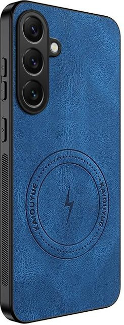 Magnetische Weiche Leder-Schutzhülle für Samsung Galaxy Modelle mit MagSafe Kompatibilität in Schwarz, Blau, Grau oder Braun - Bild 1