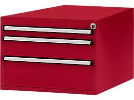 Manuflex Schubladen-Unterbauten für Werkbank Profi, Farbe: rubinrot, Tiefe: 70 cm - Bild 1