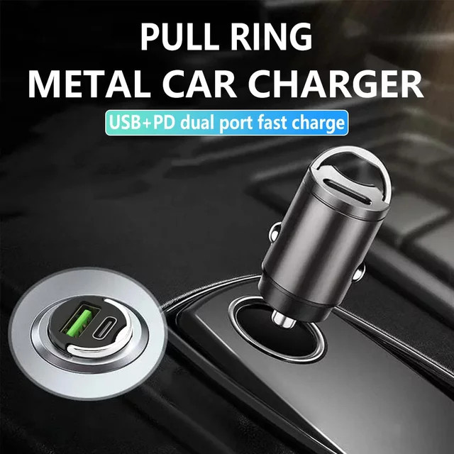 Mini USB-Schnellladegerät für das Auto mit QC 3.0 und PD Typ C für iPhone und Xiaomi - Bild 1