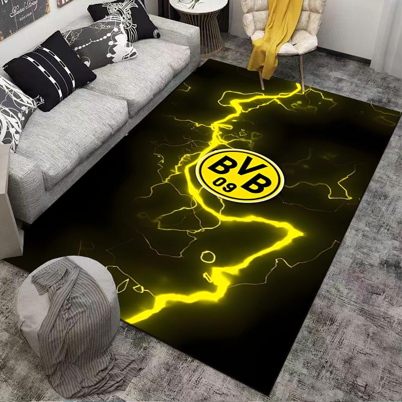 Nimbus Carpet Teppich mit BVB 09 Logo-Design in Gelb und Schwarz mit Blitzmuster, Antirutsch und waschbar, B/B: 80 x 120 cm - Bild 6
