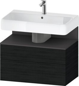 Duravit Waschtischunterschrank Qatego in Grau mit 1 Kasten und 1 Auszug, B/T/H: 79 x 47 x 59 cm - Bild 1
