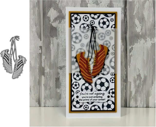 Metallstanzformen Fußballschuh für DIY Scrapbooking und Sportkarten-Gestaltung - Bild 1