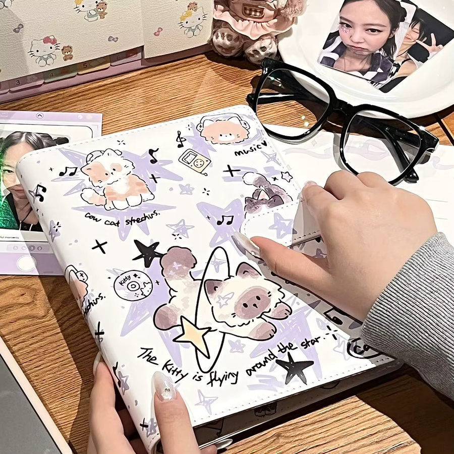 Stars & Cat A5 Kartenordner aus wasserfestem PU-Leder für Kpop Fotokarten und Idol-Sammelalben - Bild 2